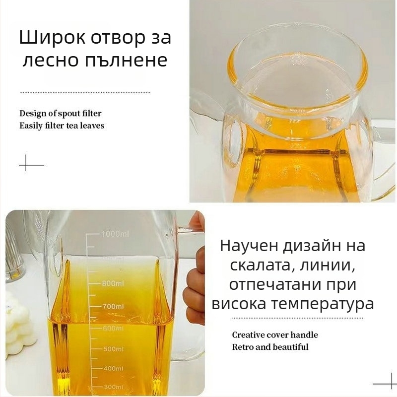 Стъклена кухненска бутилка за олио, голям капацитет, против протичане, контрол на потока, удебелено стъкло за ежедневно готвене