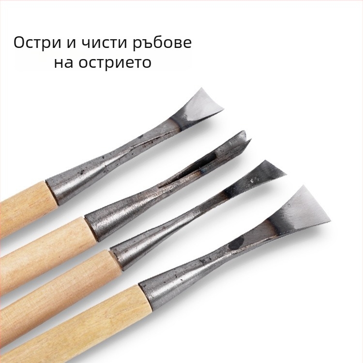 Dongyang дърворезбарски инструменти — 12-частен комплект резци за дърво с заточване и довършване