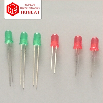 F5MM светодиод с кръгла глава, червен светодиод, къси изводи, индикатор с висока яркост