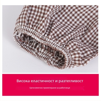 Памучни ръкави за защита от масло за работилница, защитни ръкави за работа и почистване, едноразмерни, каре/райета модел