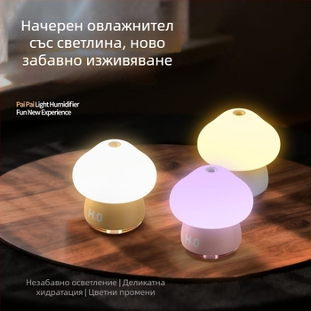 Нов модел цветна докосваща лампа с овлажнител, батерийно захранване, силиконова нощна лампа за спалня, настолен мини пулверизатор