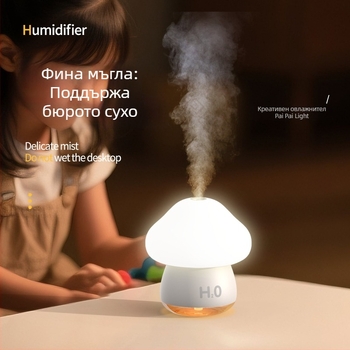 Нов модел цветна докосваща лампа с овлажнител, батерийно захранване, силиконова нощна лампа за спалня, настолен мини пулверизатор