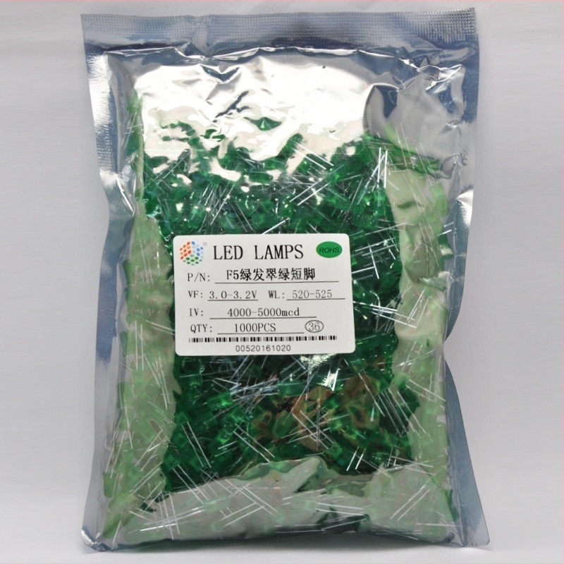 Excellence Micro LED, зелено, 3V, 3 мм кръгъл светодиод с висока яркост, модел F3
