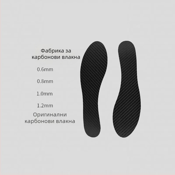 Стелка с пълна дължина от въглеродна платка за мъже и жени, ударопоглъщаща, високоеластична, анти-торсионна карбонова стелка за спортни обувки