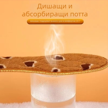 Стелки за обувки от агнешна вълна, подплатени с флис и удебелени, за зимно топло и комфортно носене, унисекс, абсорбират пот и противодействат на миризмата, кашмирово-памучни стелки