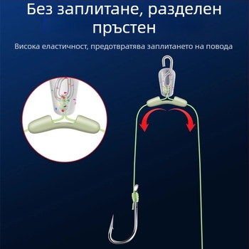 Двойна кука, 8 см, антизаплитане, бодлива кука за риболов