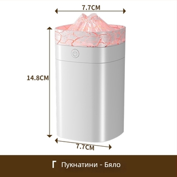 USB мини овлажнител с цветна светлина във вулканов дизайн за домашна спалня и бюро