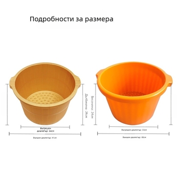 Вана за крака с шест пръстена, устойчива пластмасова вана за домашен педикюр