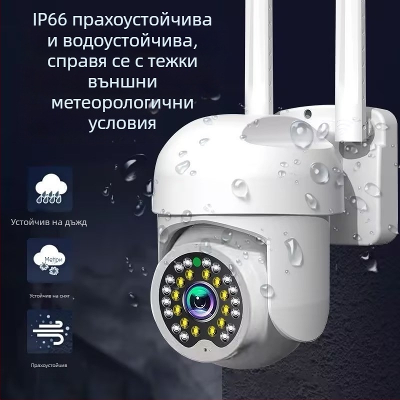 Безжична лампа-камера за наблюдение във формата на крушка, 1080p HD, интелигентна лампа-камера