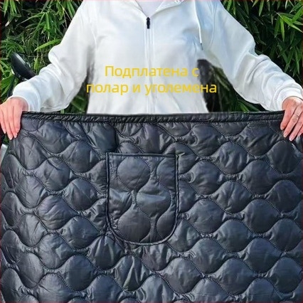 Ветроустойчива пола за електрически велосипед, зимна топла защита за краката и водоустойчива престилка от велур