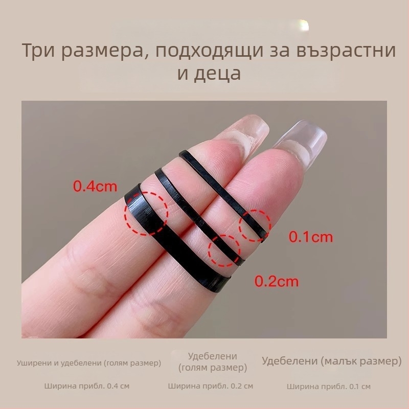 Удебелени и издръжливи еднократни ластици за коса за жени, с висока еластичност, които не дърпат косата