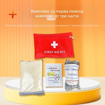 Триъгълен бинт и комплект за първа помощ за обучение по CPR – на открито