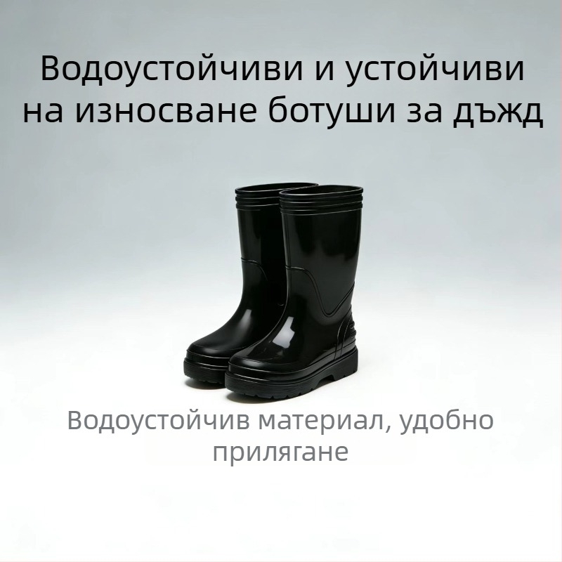 Високи дъждовни ботуши от EVA пяна, ултралеки и подплатени, за мъже и жени, противохлъзгащи, маслоустойчиви, обувки с хранителна класа за риболов в студена вода