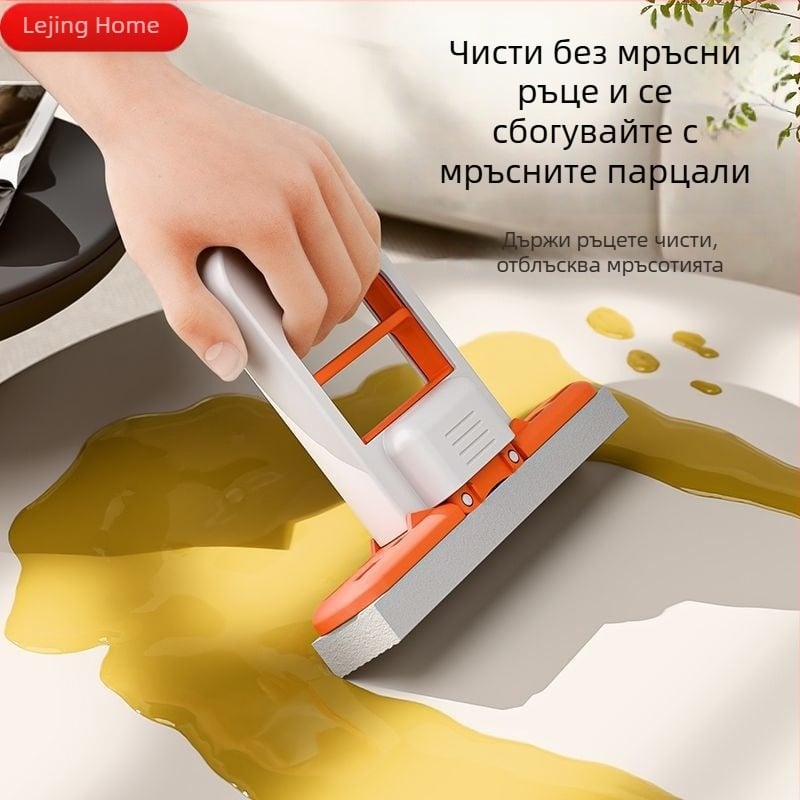 Мини кухненски моп с гъба, ръчен, компактен инструмент за лесно почистване