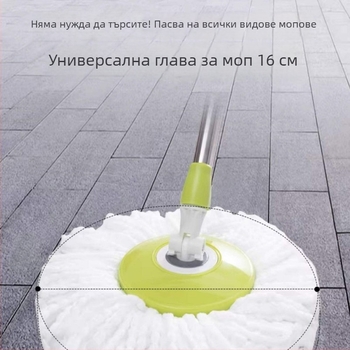 Универсална въртяща се заместваща глава за моп, дебела попивателна глава за моп, кръгла глава за моп, памучна глава за подова чистота