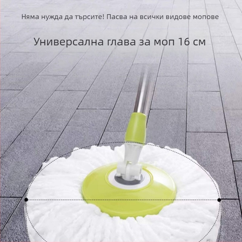 Универсална въртяща се заместваща глава за моп, дебела попивателна глава за моп, кръгла глава за моп, памучна глава за подова чистота