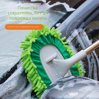 Chenille плоска кърпа за моп, абсорбираща за почистване, подходяща за дървени подове и плочки, мокро и сухо почистване