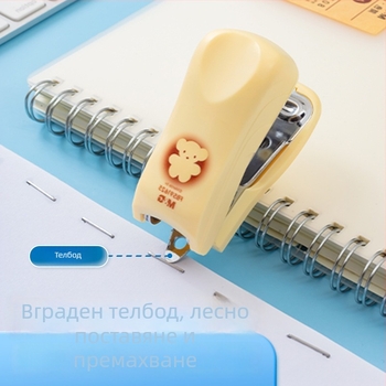 MG мини портативна машина за подвързване на книги, серия Мифи, модел FBS91625, карикатурен мотив, стилен дизайн, подвързва до 12 страници.