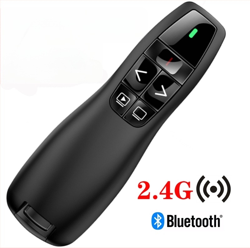 Bluetooth лазерен указател за превъртане на страници, с двоен режим, PPT лазер, безжичен 2,4 GHz