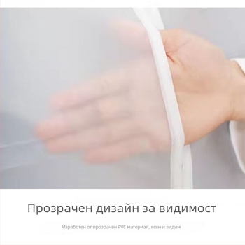 Подова стойка за палта с прозрачно прахозащитно покривало, открита стойка за дрехи, напълно затворена и водоустойчива