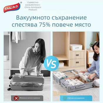 Персонализирана ръчно навита вакуумна торба за компресия, удебелено съхранение на дрехи, за пътуване, OEM