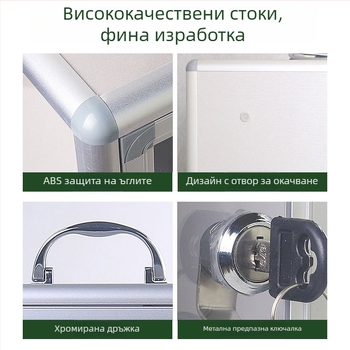 Компактна стенна аптечка от алуминиева сплав със заключване – домашна медицинска кутия