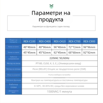 REX-C100-C400-C700-C900 цифров регулатор на температурата с дисплей и автоматично управление
