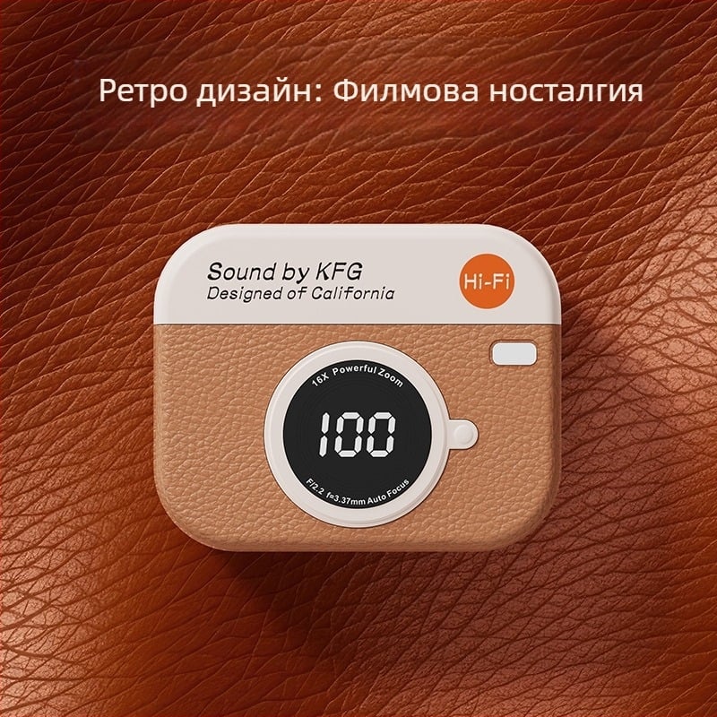 X73 истински безжични Bluetooth слушалки с CCD ретро дизайн на камера, в ухото, частен модел, универсална съвместимост