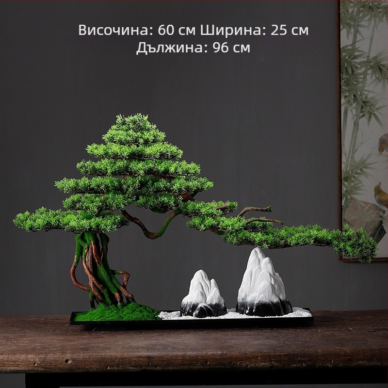 Креативен изкуствен бонсай в нов китайски стил за приветливи гости, Zen дом, клуб и хотел — настолен декор