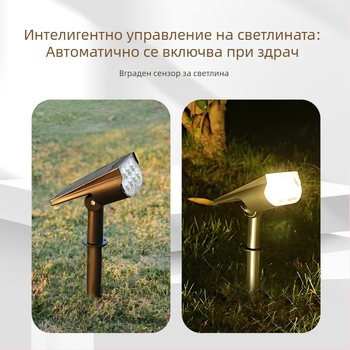 Слънчево LED осветление за двор, външна декоративна лампа за градина и ландшафт, водоустойчива наземна лампа