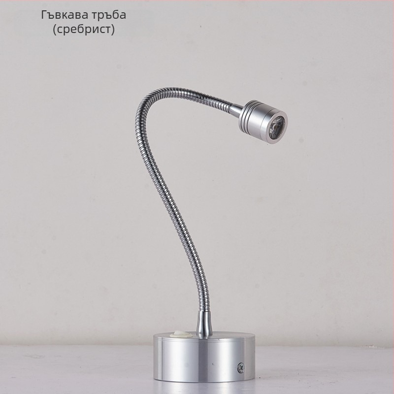 LED зареждащ се прожектор с гъвкава тръба за витрини и бижута, безжично витринно осветление, 1W/3W, компактен бар прожектор