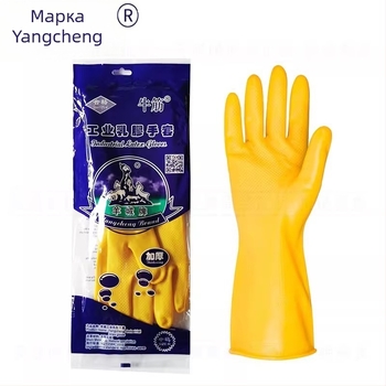 Yangcheng маркови латексни ръкавици с говеждо сухожилие за индустриална и домашна употреба, подходящи за миене на съдове и почистване в кухнята, водоустойчиви, удебелени и износоустойчиви
