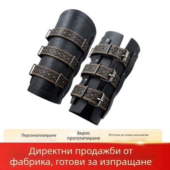 Европейски средновековен ретро три ленти за китката – реквизит за костюм на викинг рицар