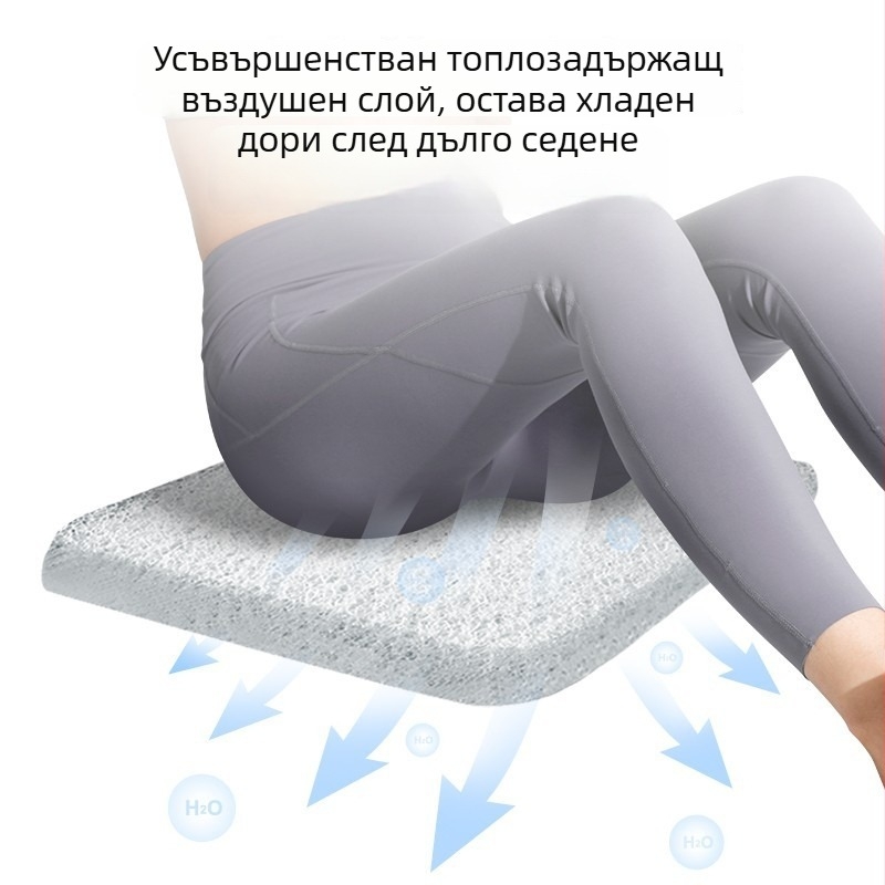 4D въздушна влакнеста седалкова подложка, дишаща и охлаждаща за офис, за продължително сядане, за студенти