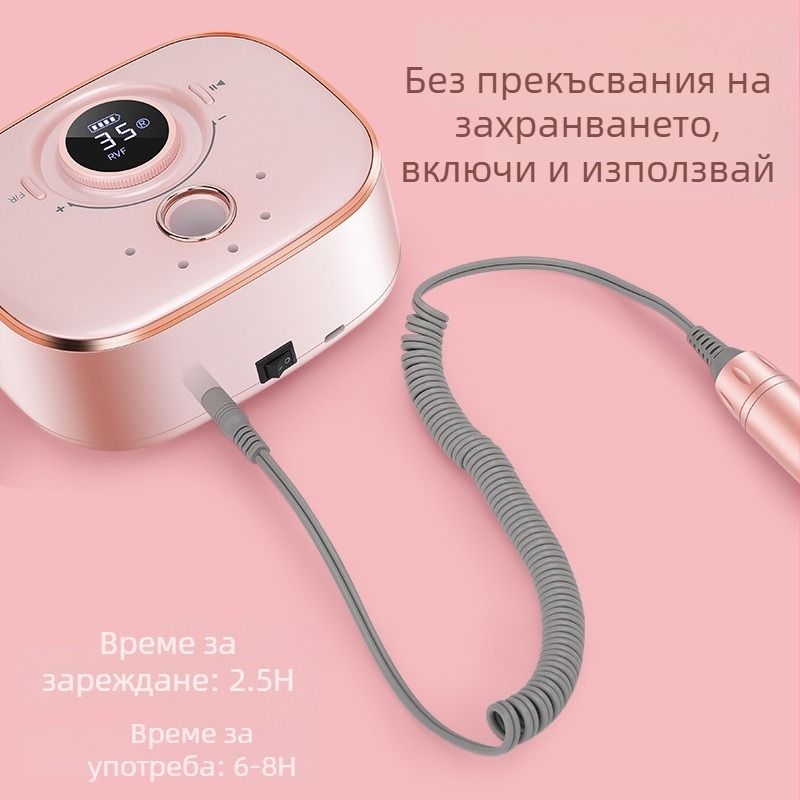 Oxxi електрически полировач за нокти с метална дръжка, презареждащ се