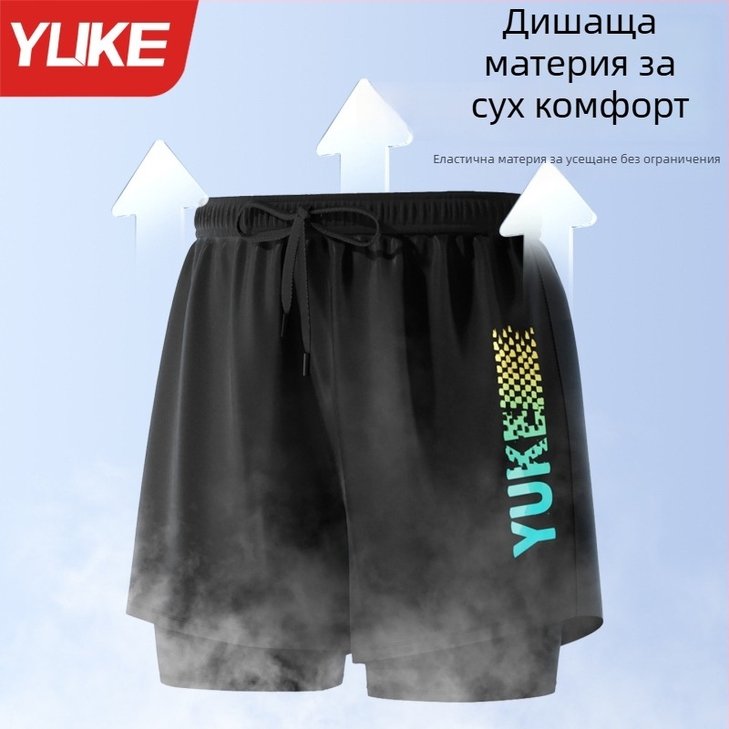 Мъжки двойнослойни плувни шорти, 2026 нов модел, за възрастни, дизайн против неудобство, за горещи извори, пълен комплект