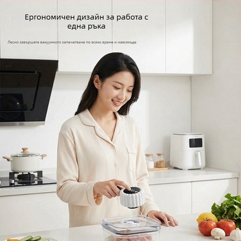 Домашна автоматична вакуумна запечатвачка за кухненско съхранение, подходяща за плодово пюре и опаковане в буркани Mason, за хладилник