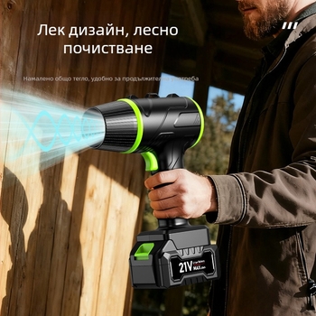 Настолен вентилатор с литиева батерия, високопроизводителен безжичен турбинен вентилатор, 3 скорости
