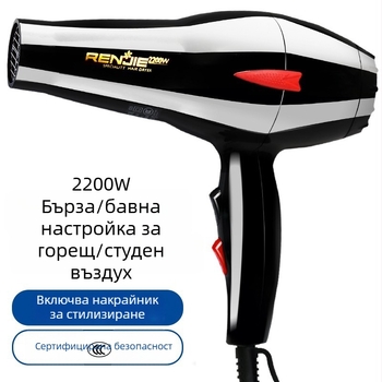 Renjie фризьорски сешоар 2200W професионален топъл и студен въздух RCE826
