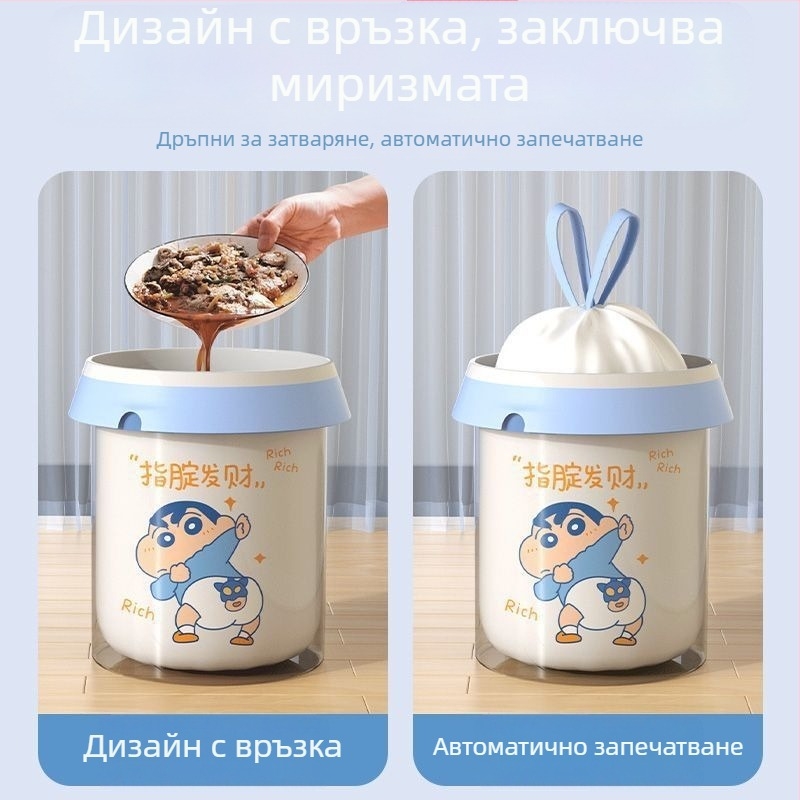 Удебелени биоразградими еднократни торби за домашно ползване с декоративен принт