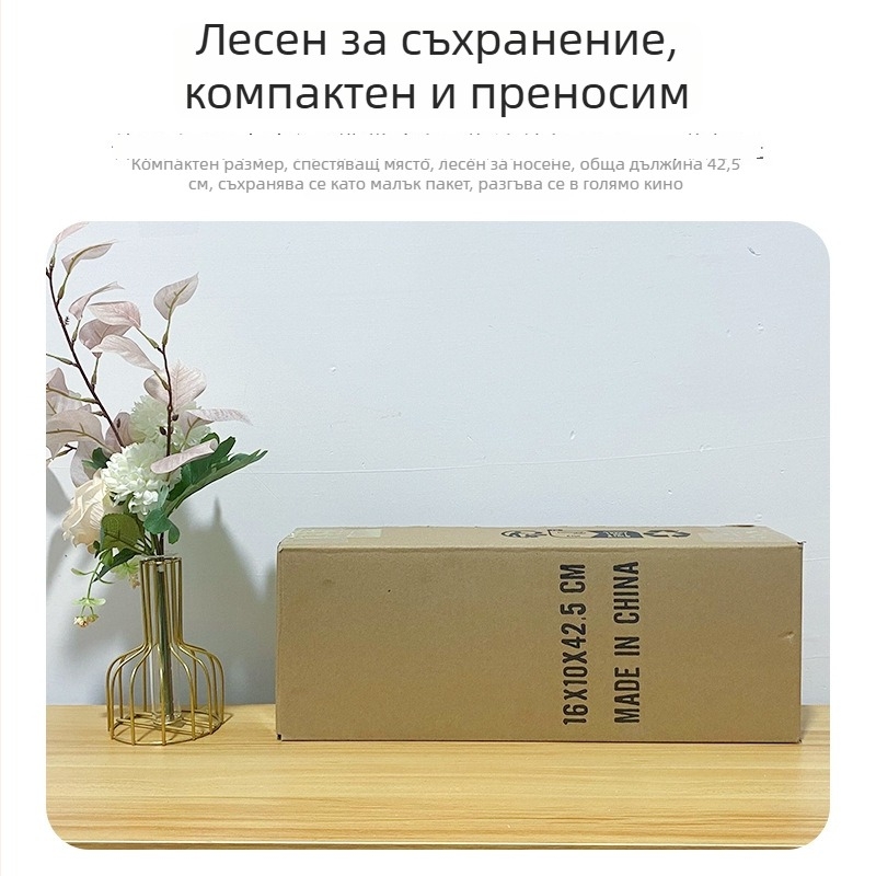 100-инчов стенен прожекционен екран с къс прът, без пробиване, преносим и лесен за съхранение, подходящ за домашна и офисна употреба, антиотразителна повърхност