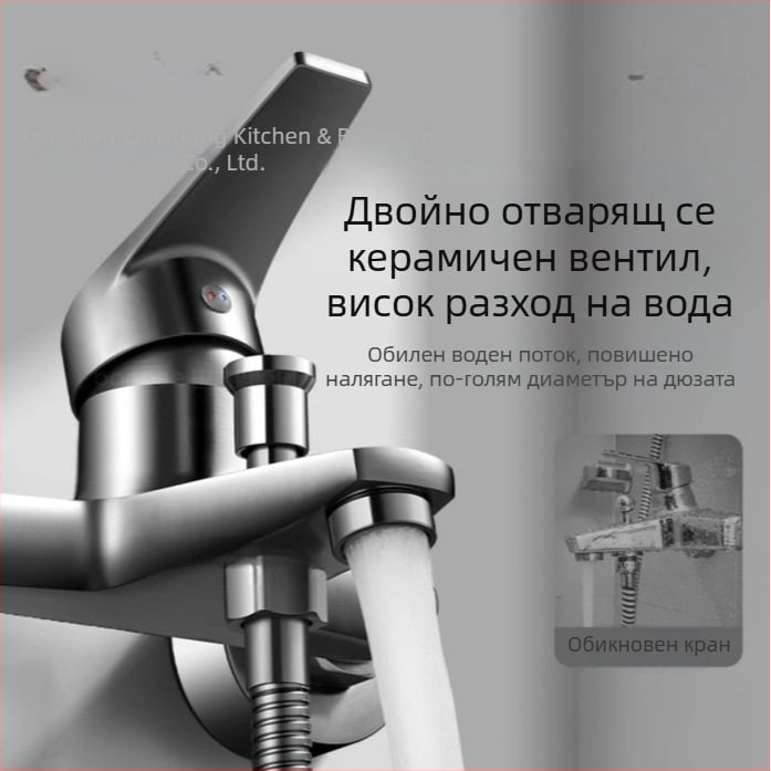 Saomao 2025 Нов модел прецизен меден душ комплект с повишено налягане – прост душ без горна дюза, 3-в-1 за домашна баня