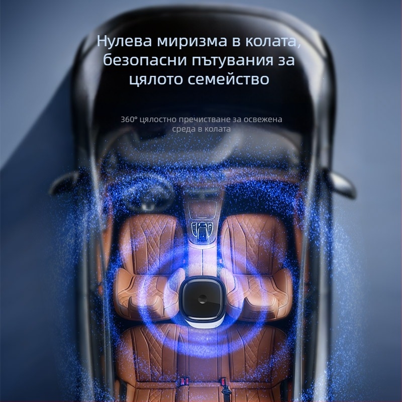 Автомобилен пречиствател на въздуха, премахва миризми и формалдехид, безопасен за бременни и бебета, с мощно отрицателно йониране и силно всмукване