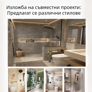 SPC стенни панели със камък-кристал - водоустойчива облицовка за баня
