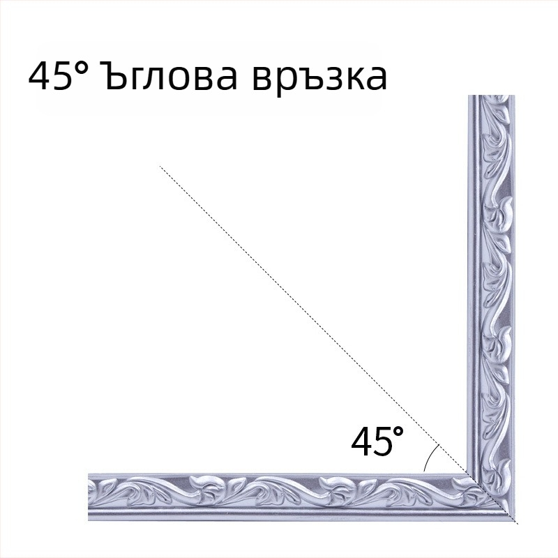 Нов модел 2,5 cm PVC мек декоративен кант с PU и гипсови акценти за рамки, тавани и огледала