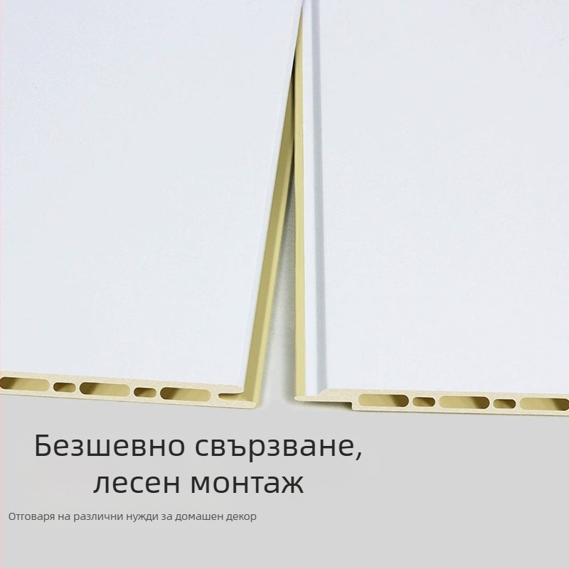 Интегриран стенен панел от бамбукови влакна, за стени и тавани, декоративен водоустойчив вътрешен панел, лек монтаж
