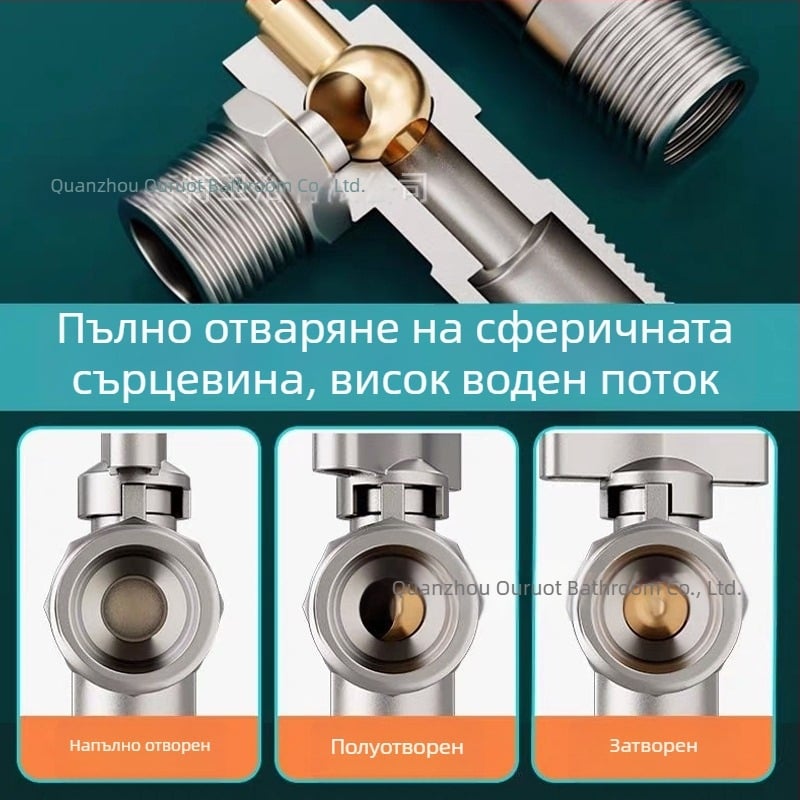 304 неръждаема стомана, голям поток, ъглов вентил за водонагреватели