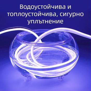 RGB LED лента – комплект, водоустойчива, гъвкава силиконова лента за компютърна кутия, външно осветление, DIY