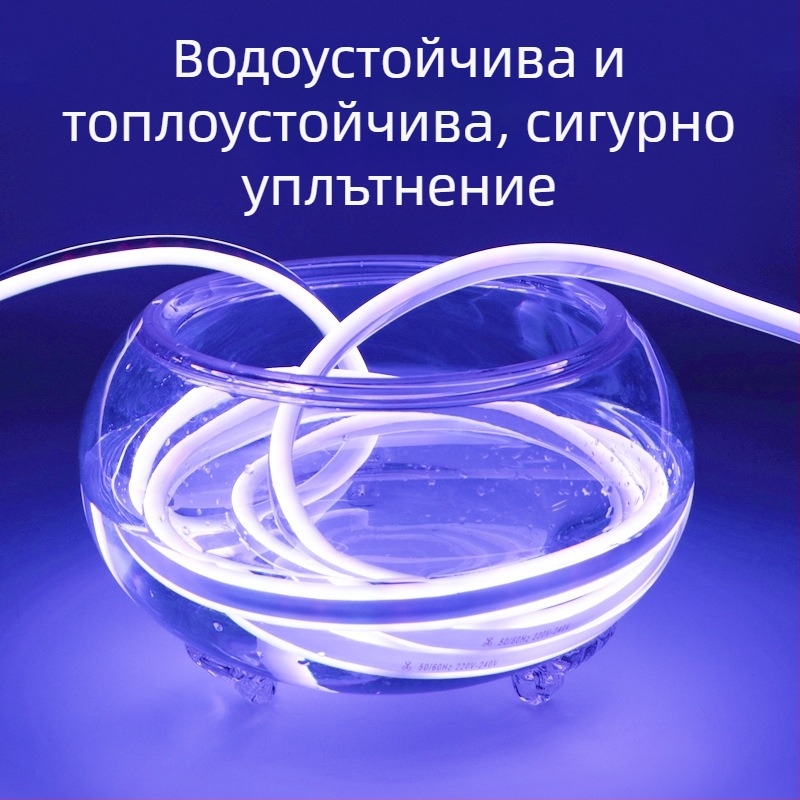 RGB LED лента – комплект, водоустойчива, гъвкава силиконова лента за компютърна кутия, външно осветление, DIY