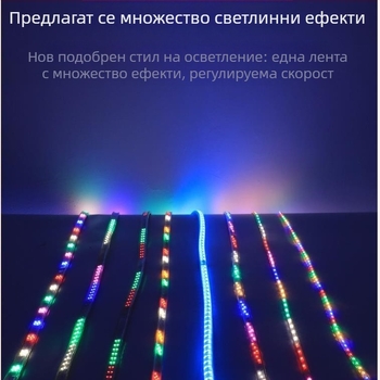 Външна RGB LED лента с промяна на цветовете и ефект на дъга, водоустойчива неонова тръба